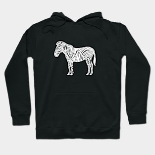 Zebra - cute detailed black and white animal design Hoodie